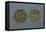 Silver Denarius of Ludwig II and Angilberga, Recto and Verso, with Crosses, Imperial Coins-null-Framed Stretched Canvas