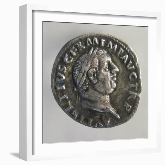 Silver Denarius of Vitellius Bearing Image of Emperor, AD 69, Recto, Roman Coins AD-null-Framed Giclee Print