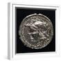 Silver Denarius with Notches, Bearing Head of Goddess Rome, 129 AD-null-Framed Giclee Print