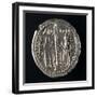 Silver Denarius with Notches, Depicting Two Stipendiary Magistrates, 129 AD, Verso, Roman Coins-null-Framed Giclee Print