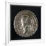 Silver Denarius with Notches from Roman Republic Bearing Head of Goddess-null-Framed Giclee Print