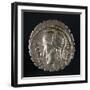 Silver Denarius with Notches from Roman Republic Bearing Head of Goddess-null-Framed Premium Giclee Print