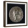 Silver Denarius with Notches from Roman Republic Bearing Head of Goddess-null-Framed Giclee Print