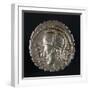 Silver Denarius with Notches from Roman Republic Bearing Head of Goddess-null-Framed Giclee Print