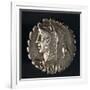 Silver Denarius with Notches from Roman Republic Bearing Head of Juno Sospita-null-Framed Giclee Print