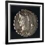 Silver Denarius with Notches from Roman Republic Bearing Head of Juno Sospita-null-Framed Giclee Print