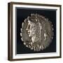 Silver Denarius with Notches from Roman Republic Bearing Head of Juno Sospita-null-Framed Giclee Print