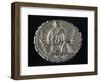 Silver Denarius with Notches from Roman Republic Depicting Man Sitting, Verso, Roman Coins BC-null-Framed Giclee Print