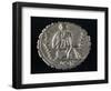 Silver Denarius with Notches from Roman Republic Depicting Man Sitting, Verso, Roman Coins BC-null-Framed Giclee Print