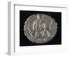 Silver Denarius with Notches from Roman Republic Depicting Man Sitting, Verso, Roman Coins BC-null-Framed Giclee Print