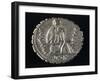 Silver Denarius with Notches from Roman Republic Depicting Man Sitting, Verso, Roman Coins BC-null-Framed Giclee Print