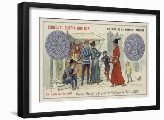 Silver Denier Parisis of Philip the Fair, 1285-null-Framed Giclee Print