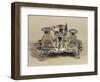 Silver Desk Set with Inkpots and Silver and Crystal Powder Holder-null-Framed Giclee Print