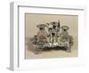 Silver Desk Set with Inkpots and Silver and Crystal Powder Holder-null-Framed Giclee Print