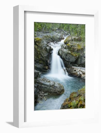 Silver Falls, Mount Rainier National Park, Washington, Usa-Michel Hersen-Framed Photographic Print