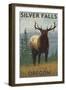 Silver Falls State Park, Oregon - Elk-Lantern Press-Framed Art Print