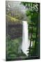 Silver Falls State Park, Oregon - South Falls-Lantern Press-Mounted Art Print