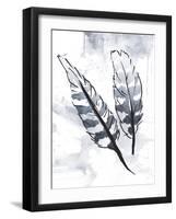 Silver Feathers-OnRei-Framed Art Print