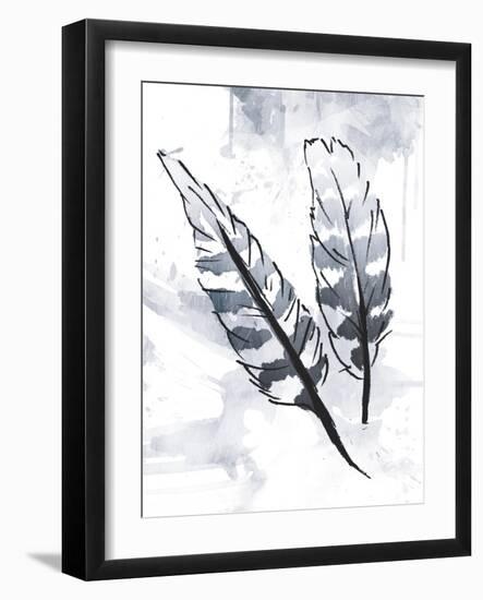 Silver Feathers-OnRei-Framed Art Print