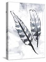Silver Feathers-OnRei-Stretched Canvas