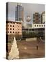 Silver Fern Globe Suspended Over the Civic Square, Wellington, North Island, New Zealand, Pacific-Don Smith-Stretched Canvas