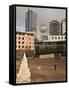 Silver Fern Globe Suspended Over the Civic Square, Wellington, North Island, New Zealand, Pacific-Don Smith-Framed Stretched Canvas