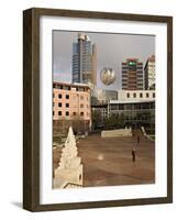 Silver Fern Globe Suspended Over the Civic Square, Wellington, North Island, New Zealand, Pacific-Don Smith-Framed Photographic Print
