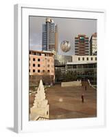 Silver Fern Globe Suspended Over the Civic Square, Wellington, North Island, New Zealand, Pacific-Don Smith-Framed Photographic Print