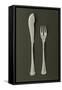 Silver Fish Cutlery, Knife and Fork, Model Italica-null-Framed Stretched Canvas