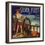 Silver Fleet Brand - Mentone, California - Citrus Crate Label-Lantern Press-Framed Art Print