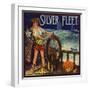 Silver Fleet Brand - Mentone, California - Citrus Crate Label-Lantern Press-Framed Art Print