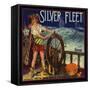 Silver Fleet Brand - Mentone, California - Citrus Crate Label-Lantern Press-Framed Stretched Canvas