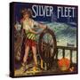 Silver Fleet Brand - Mentone, California - Citrus Crate Label-Lantern Press-Stretched Canvas