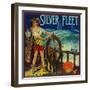 Silver Fleet Orange Label - Mentone, CA-Lantern Press-Framed Art Print