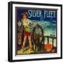 Silver Fleet Orange Label - Mentone, CA-Lantern Press-Framed Art Print