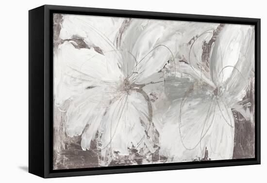 Silver Floral-Asia Jensen-Framed Stretched Canvas