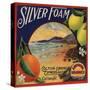 Silver Foam Brand - Colton, California - Citrus Crate Label-Lantern Press-Stretched Canvas