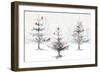 Silver Forest with Cardinals-Lanie Loreth-Framed Art Print