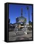 Silver Four Ladies of Hollywood Gazebo, Hollywood Walk of Fame, Hollywood Boulevard, Hollywood, Los-Wendy Connett-Framed Stretched Canvas