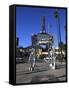 Silver Four Ladies of Hollywood Gazebo, Hollywood Walk of Fame, Hollywood Boulevard, Hollywood, Los-Wendy Connett-Framed Stretched Canvas