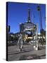 Silver Four Ladies of Hollywood Gazebo, Hollywood Walk of Fame, Hollywood Boulevard, Hollywood, Los-Wendy Connett-Stretched Canvas