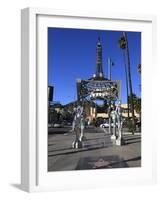 Silver Four Ladies of Hollywood Gazebo, Hollywood Walk of Fame, Hollywood Boulevard, Hollywood, Los-Wendy Connett-Framed Photographic Print