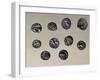 Silver Gallic Coins, Gallic Coins-null-Framed Giclee Print