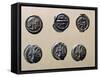 Silver Gallic Coins, Gallic Coins-null-Framed Stretched Canvas