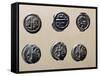 Silver Gallic Coins, Gallic Coins-null-Framed Stretched Canvas