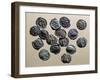 Silver Gallic Coins, Gallic Coins-null-Framed Giclee Print