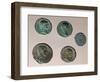 Silver Gallo-Roman Coins with Male Profiles, Roman Coins-null-Framed Giclee Print