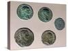 Silver Gallo-Roman Coins with Male Profiles, Roman Coins-null-Stretched Canvas