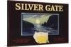 Silver Gate Brand - El Cajon, California - Citrus Crate Label-Lantern Press-Stretched Canvas