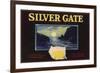 Silver Gate Brand - El Cajon, California - Citrus Crate Label-Lantern Press-Framed Premium Giclee Print